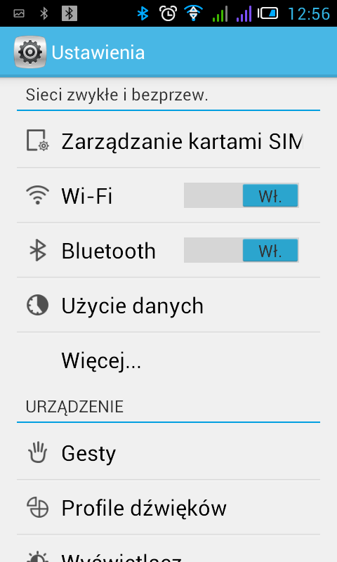 Android ustawienia ekran główny, generyczny