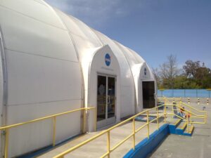 Pawilon dla zwiedzających w kompleksie NASA Ames