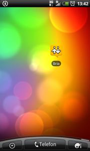 Obraz przedstawiający ekran telefonu z ikoną aplikacji Bria.