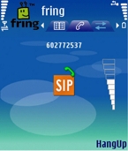 Obraz przedstawiający ekran z ikoną SIP w aplikacji Fring.