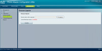 Obraz przedstawiający stronę aktualizacji firmware'u w panelu konfiguracyjnym bramki Cisco SPA122.