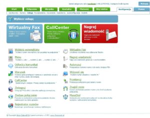 Obraz przedstawiający stronę z listą usług w panelu FCN.