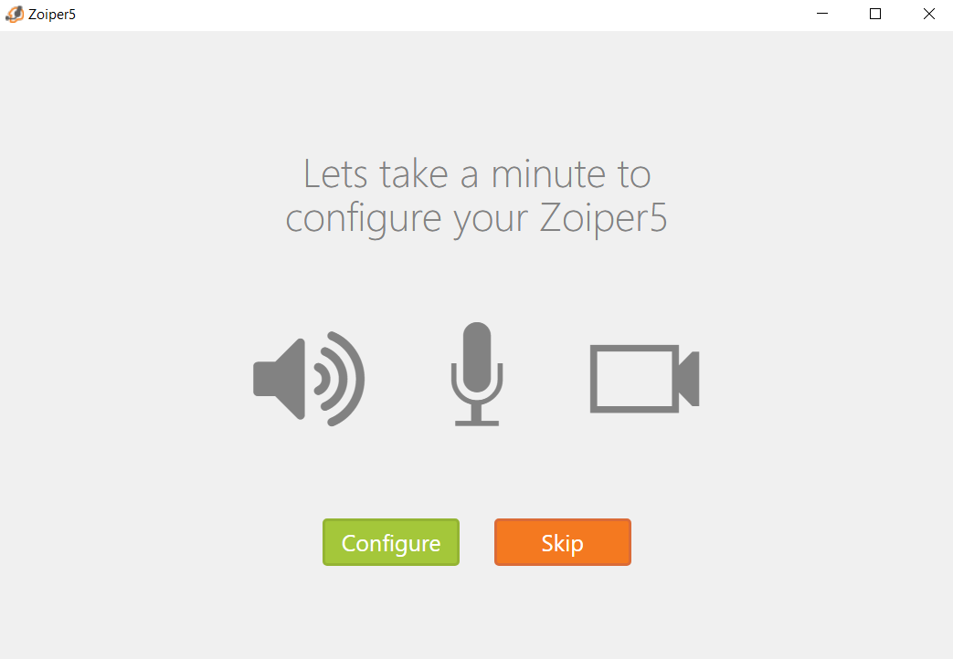 Konfiguracja ZoIPer: autodetekcja sprzętu. Można pominąć.